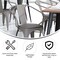 Emma and Oliver Alva Metal Indoor-Outdoor Stacking Chair with Vertical Slat Back, Arms and All-Weather Polystyrene Seat